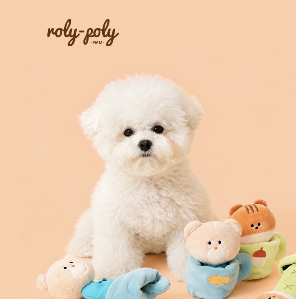 ぬいぐるみのノーズワークトイとビションフリーゼ